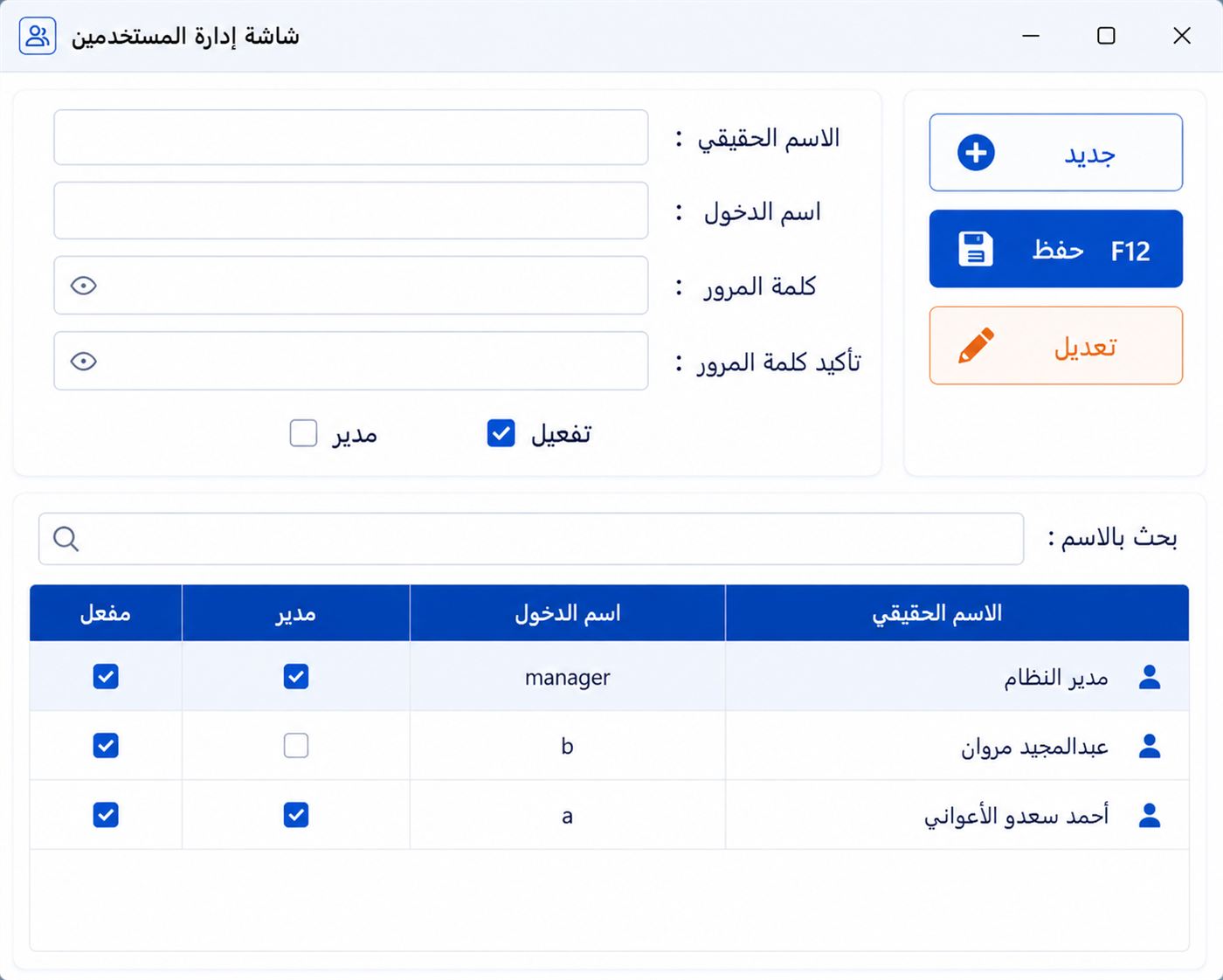 User permissions